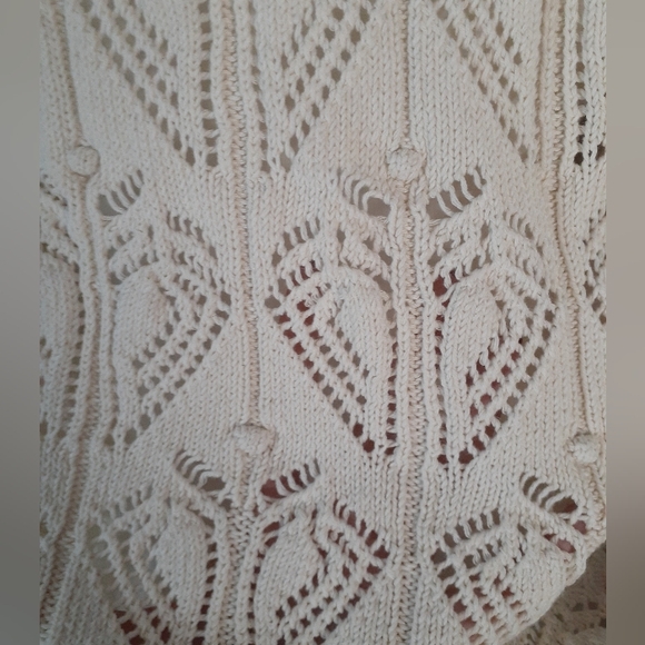 NWOT Zara Cream and Navy Cardigan Vest - Picture 3 of 12